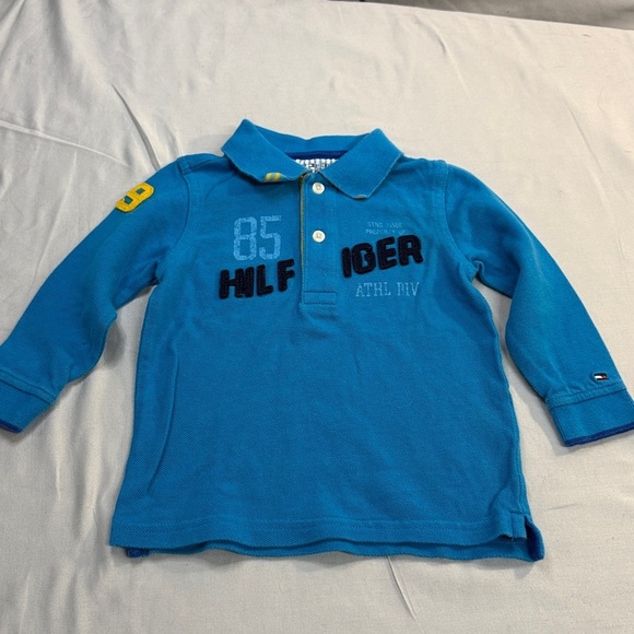Tommy Hilfiger - 18M - Blue Long Sleeve Polo Shirt - Picture 2 of 5
